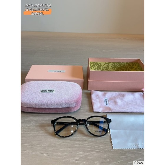 Miu Miu Black Round Optical Glasses